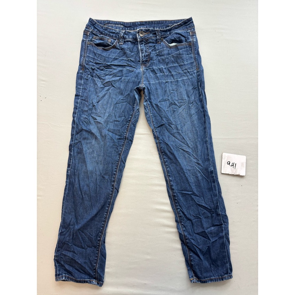 Gap Skinny Ankle Jeans Womens 30/10 Medium Wash Blue Denim Mid Rise Slim Fit